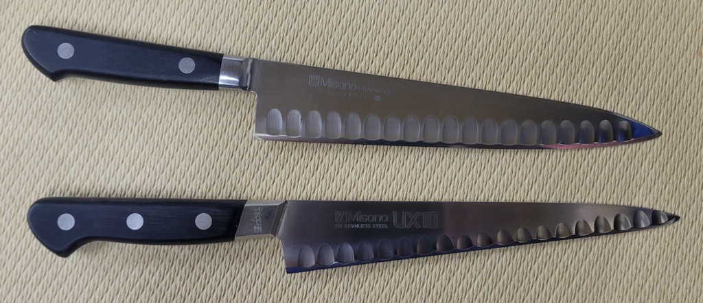 鶴首の包丁修正して研ぎ終わり