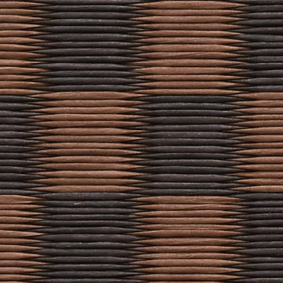 栗色×胡桃色　市松柄表