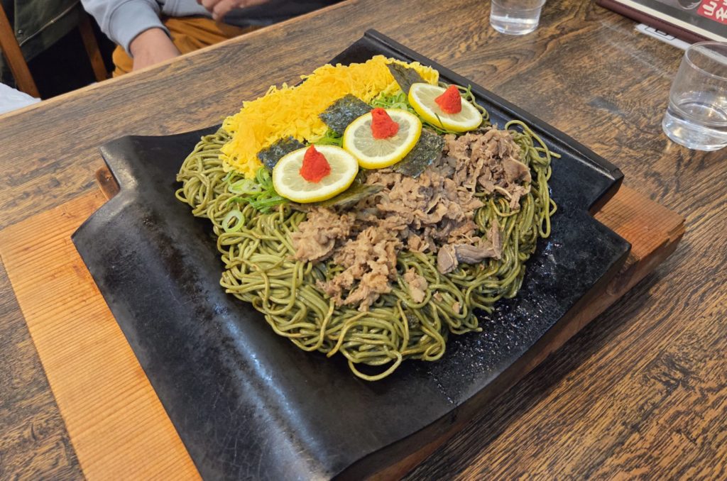 瓦そば　3人前麺大盛り