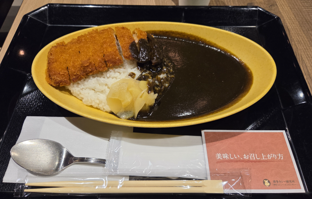 博多カレー研究所 博多とんこつ黒カレー カツトッピング
